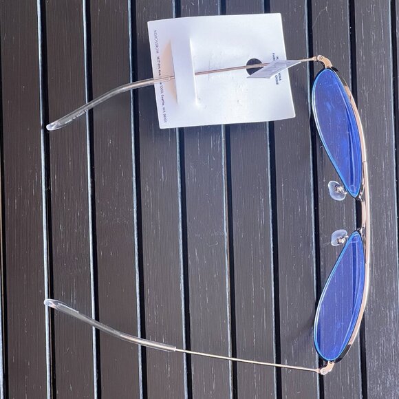 Nordstrom Silver Aviator Blue Light Filtering Computer Glasses Work School - Picture 6 of 7